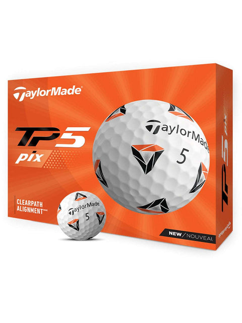 TaylorMade TP5 pix Golf Balls - 1 Dozen White