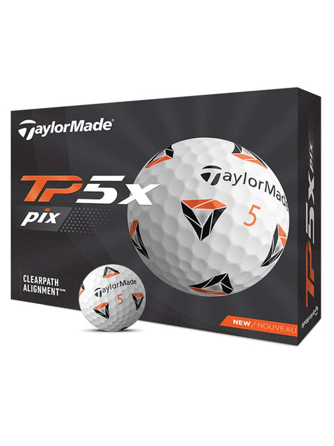 TaylorMade TP5x pix golf Balls - 1 Dozen White