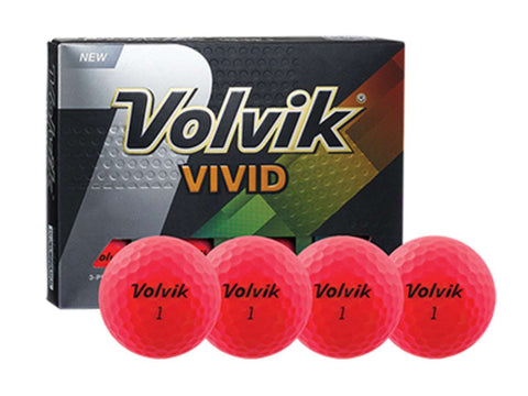 Volvik Vivid Golf Balls - 1 Dozen Pink