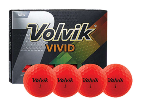 Volvik Vivid Golf Balls - 1 Dozen Red