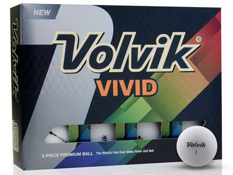 Volvik Vivid Golf Balls - 1 Dozen White
