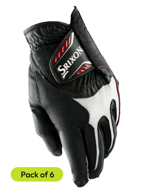 Srixon All Weather Pack Of 6 Golf Gloves - Black
