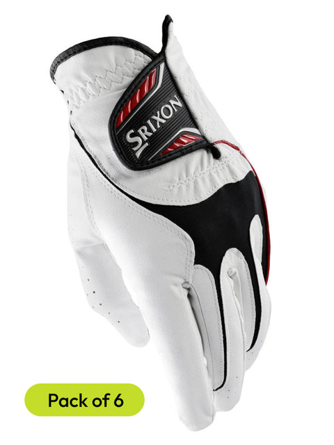 Srixon All Weather Pack Of 6 Golf Gloves - White
