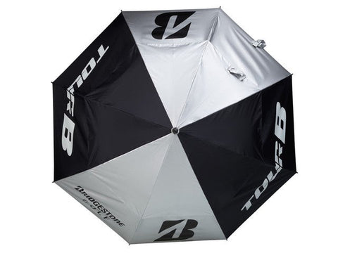 Bridgestone Tour Umbrella - Silver/Black - Bridgestone - Golf Umbrella - GolfSupply