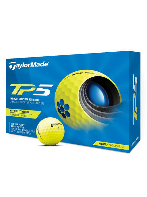 TaylorMade TP5 Golf Balls - 1 Dozen Yellow