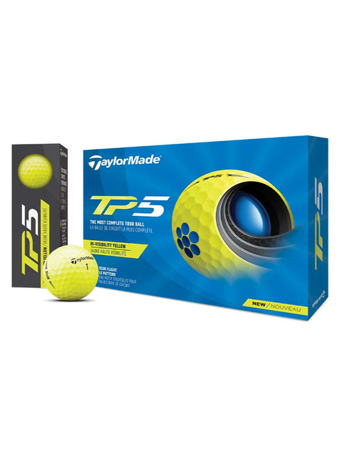 TaylorMade TP5 Golf Balls - 1 Dozen Yellow