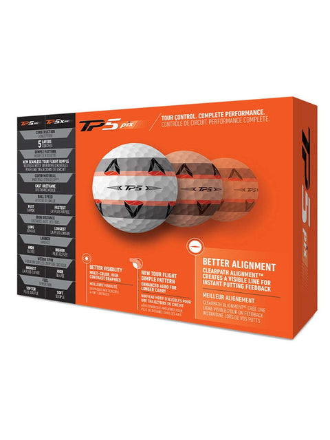 TaylorMade TP5 pix Golf Balls - 1 Dozen White