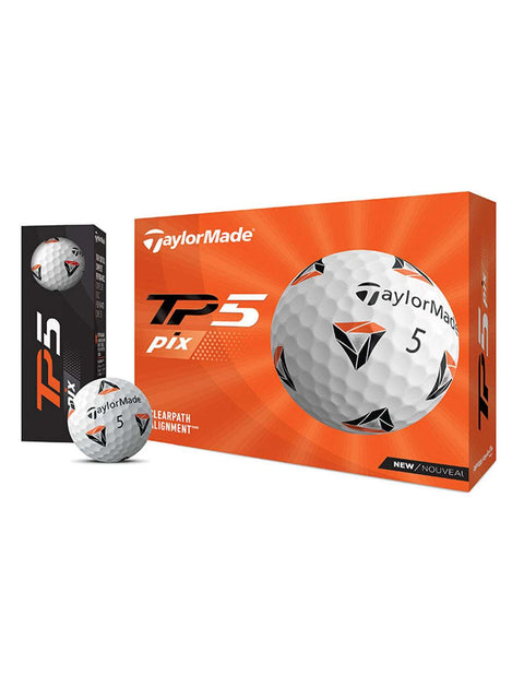 TaylorMade TP5 pix Golf Balls - 1 Dozen White