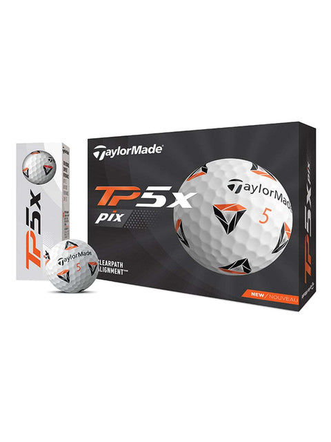 TaylorMade TP5x pix golf Balls - 1 Dozen White