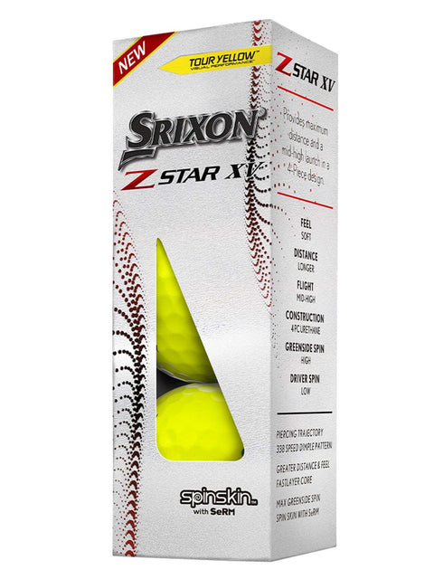 Srixon Z-Star XV Golf Balls - 1 Dozen Yellow 2021